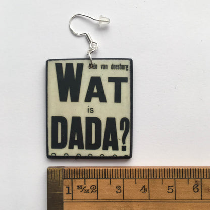 Museum-Inspired Sustainable Earrings Wat is dada? Theo Van Doesburg inspired earrings Obljewellery