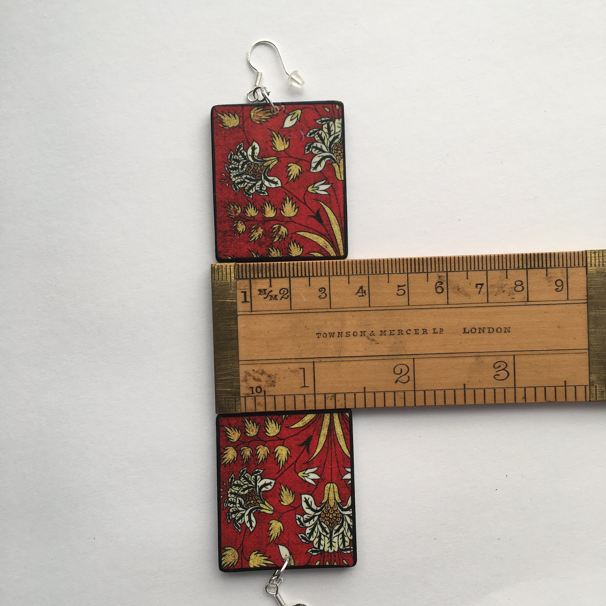 Museum-Inspired Sustainable Earrings Wooden, geometric flower, art earrings. Gift for mom. Obljewellery