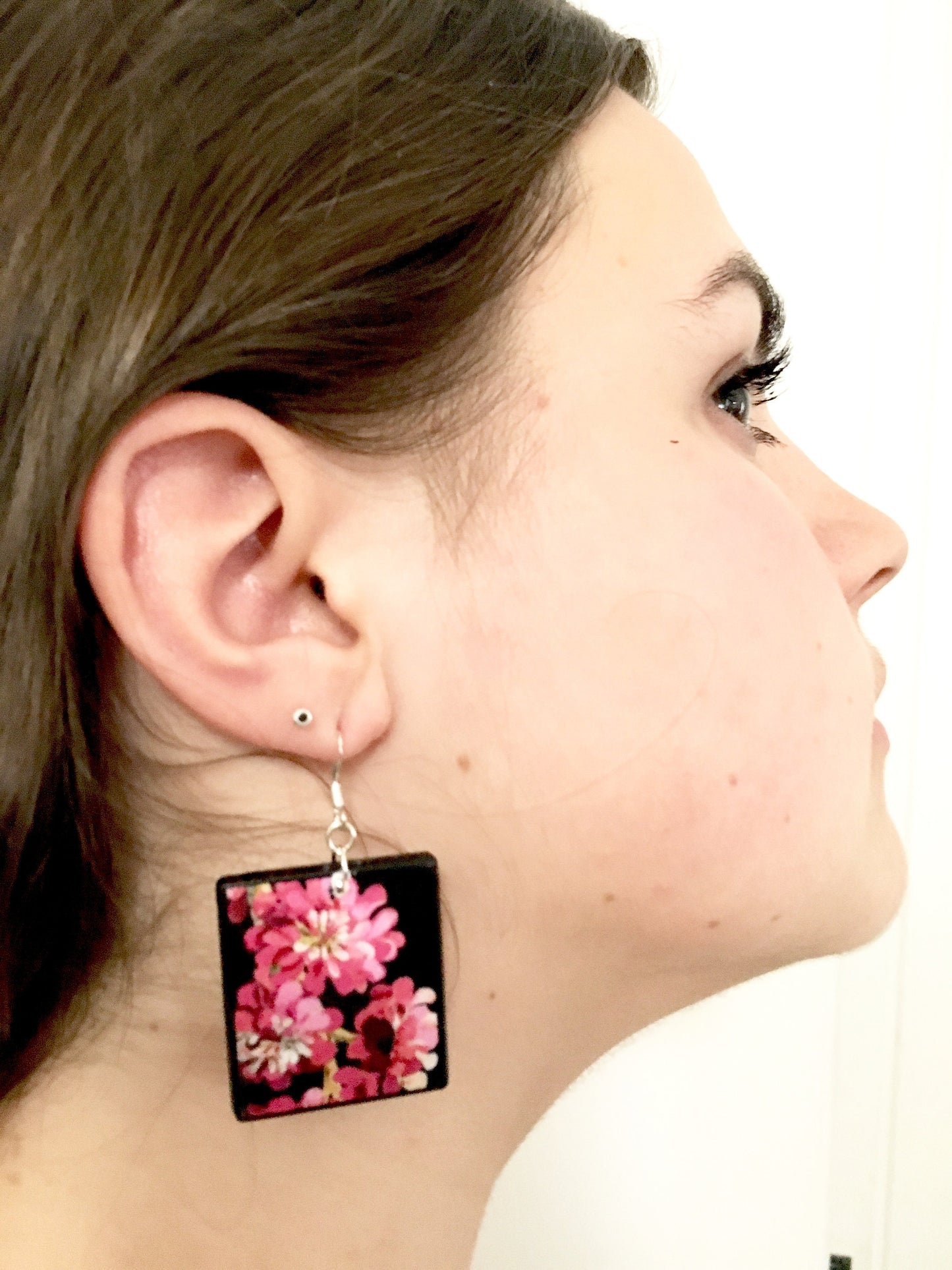 Museum-Inspired Sustainable Earrings Mary Delany, floral earrings, sustaiable gift. Obljewellery