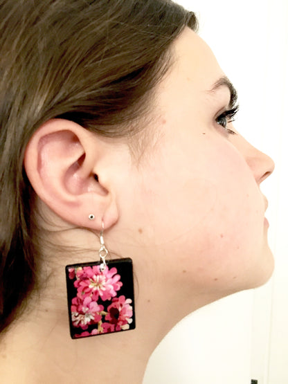 Museum-Inspired Sustainable Earrings Mary Delany, floral earrings, sustaiable gift. Obljewellery