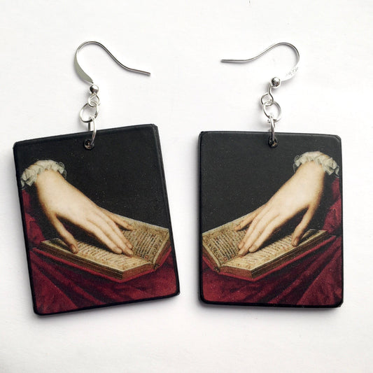 Museum-Inspired Sustainable Earrings Bronzino jewellery. Mismatched earrings. Obljewellery