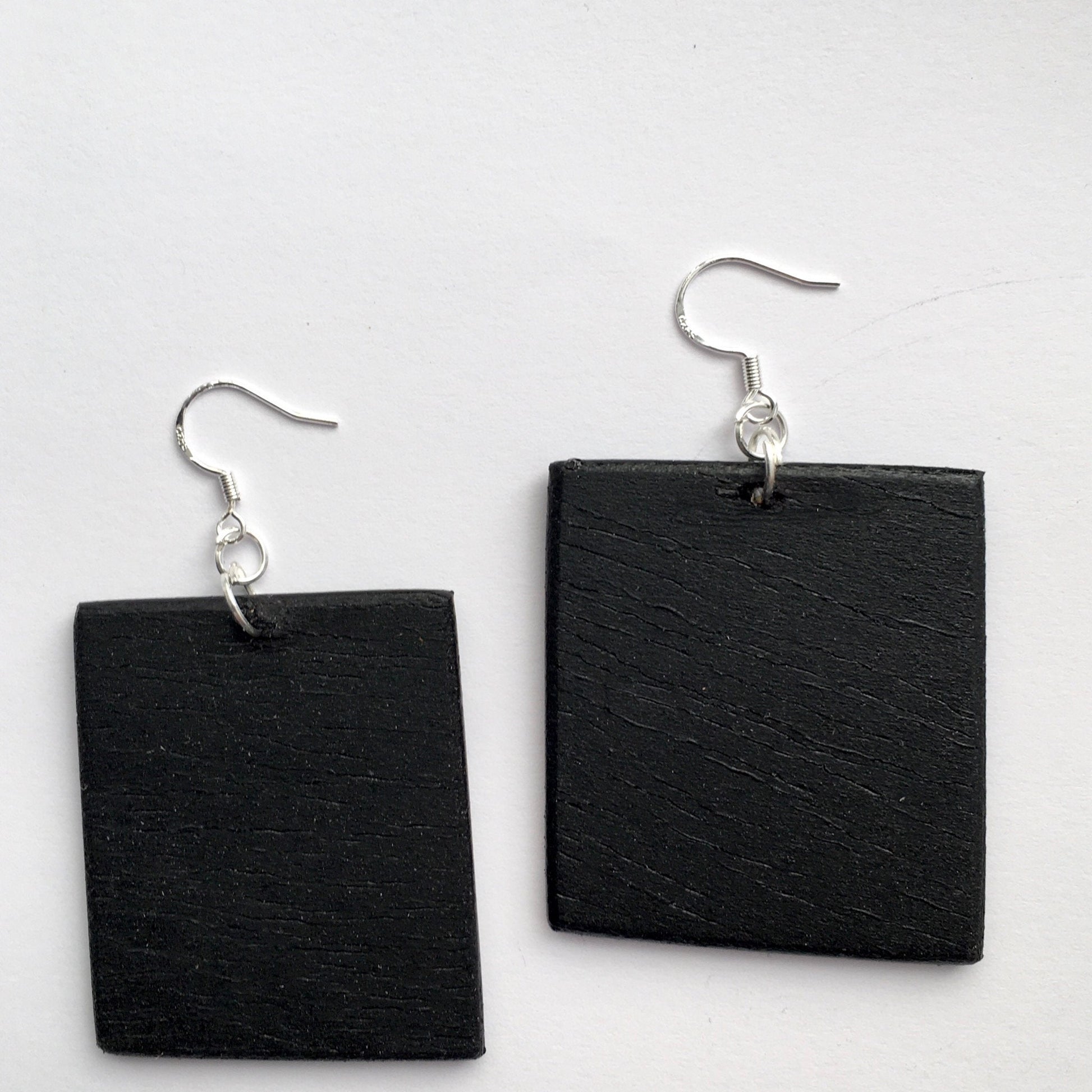 Museum-Inspired Sustainable Earrings Wooden mismatched art earrings. Summer birthday gift for her. Masted sailing ship,detail of oil painting by famous artist Pieter Bruegel. Obljewellery
