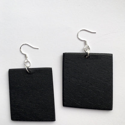 Museum-Inspired Sustainable Earrings Wooden mismatched art earrings. Summer birthday gift for her. Masted sailing ship,detail of oil painting by famous artist Pieter Bruegel. Obljewellery