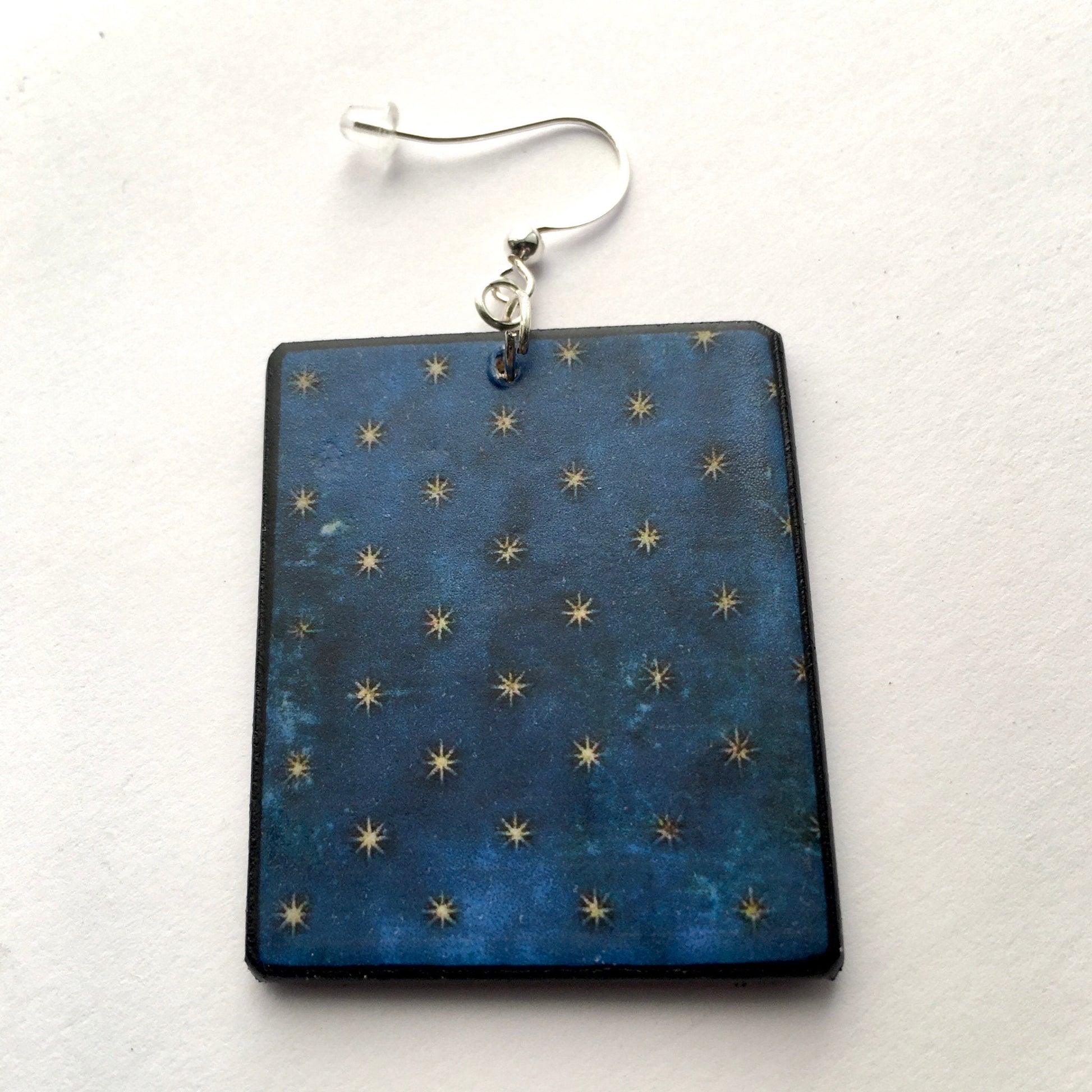 Museum-Inspired Sustainable Earrings Giotto, mismatched art earrings Obljewellery