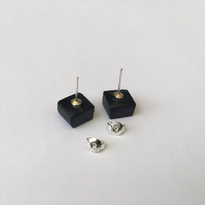 Museum-Inspired Sustainable Earrings Leonardo da Vinci, sterling silver and wood earrings. Obljewellery