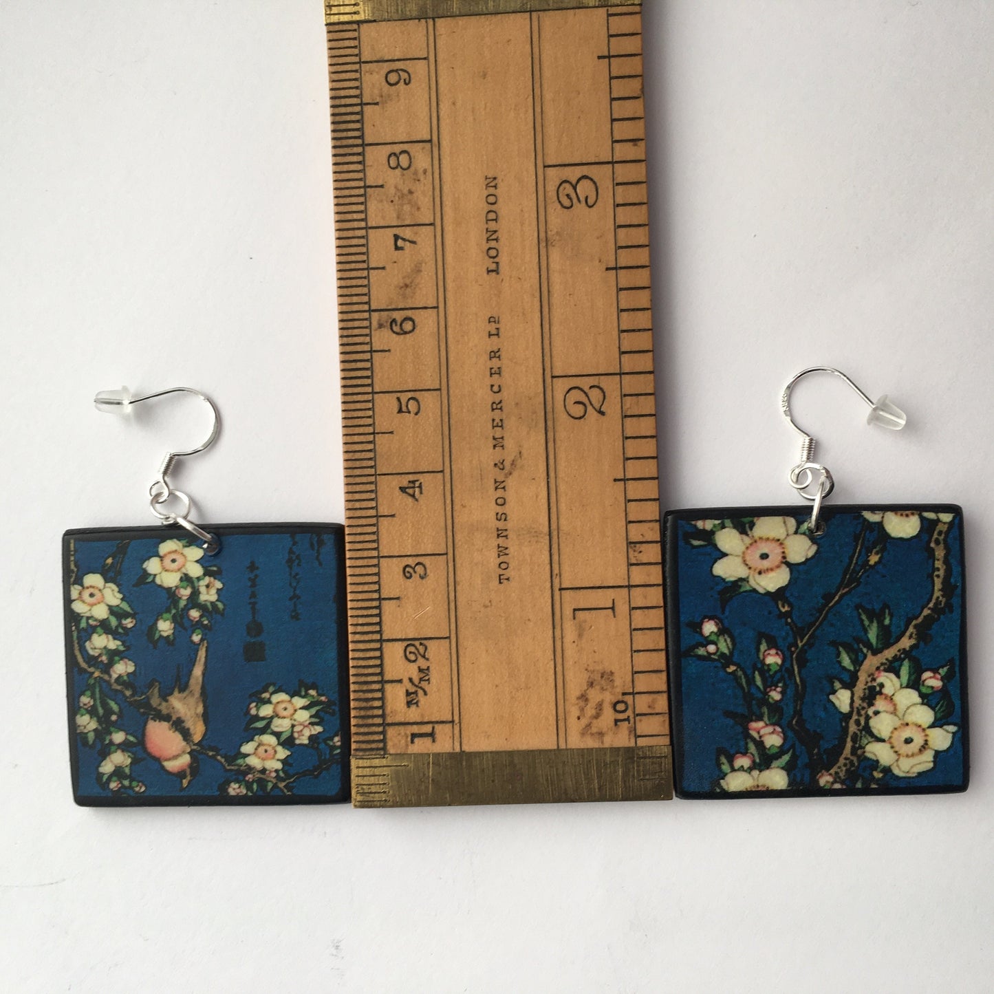 Museum-Inspired Sustainable Earrings Floral earrings, sustainable jewellery, art earrings, birthday gift. Obljewellery