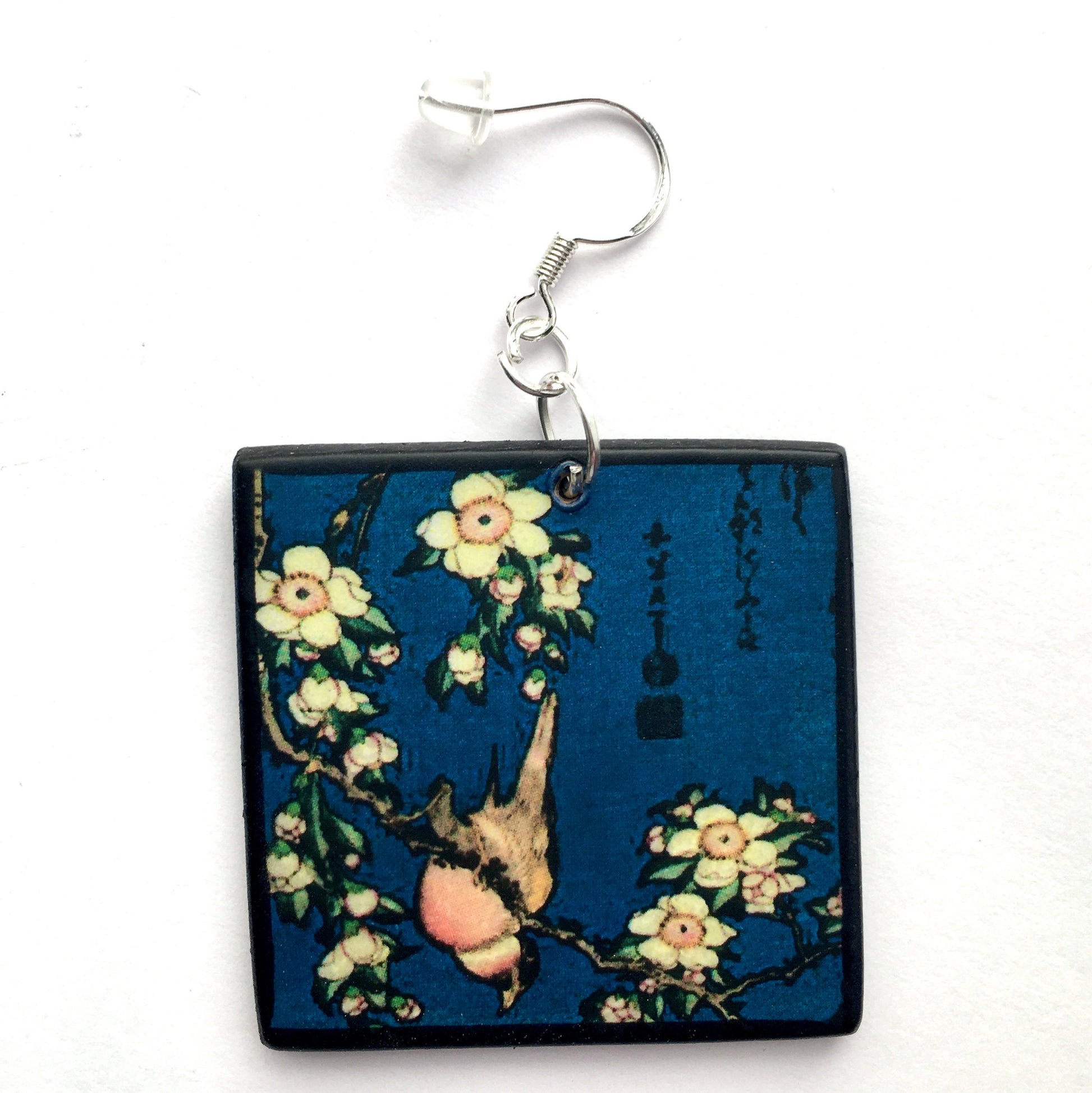Museum-Inspired Sustainable Earrings Floral earrings, sustainable jewellery, art earrings, birthday gift. Obljewellery