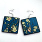 Floral earrings, sustainable jewellery, art earrings, birthday gift.