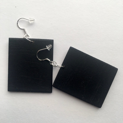 Museum-Inspired Sustainable Earrings Leonardo da Vinci, Vitruvian Man, geometric earrings Obljewellery
