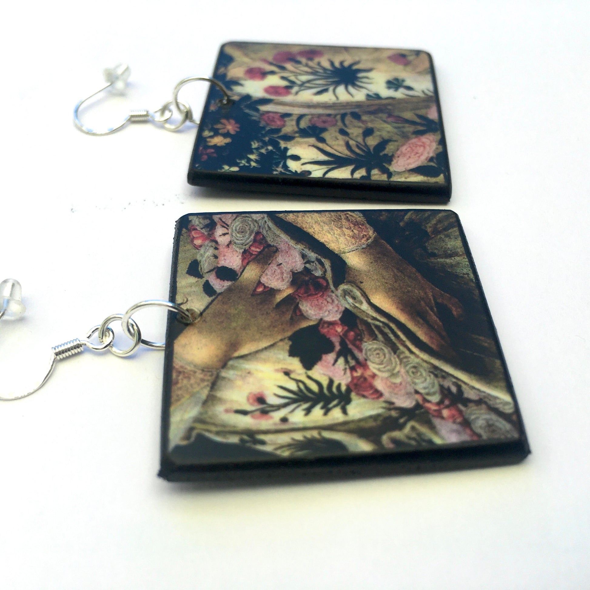 Museum-Inspired Sustainable Earrings Botticelli, aesthetic, art earrings. Obljewellery
