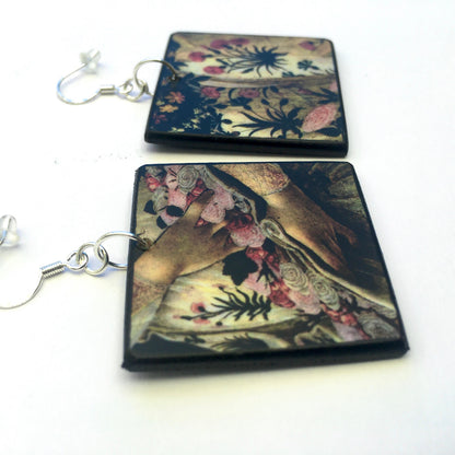 Museum-Inspired Sustainable Earrings Botticelli, aesthetic, art earrings. Obljewellery