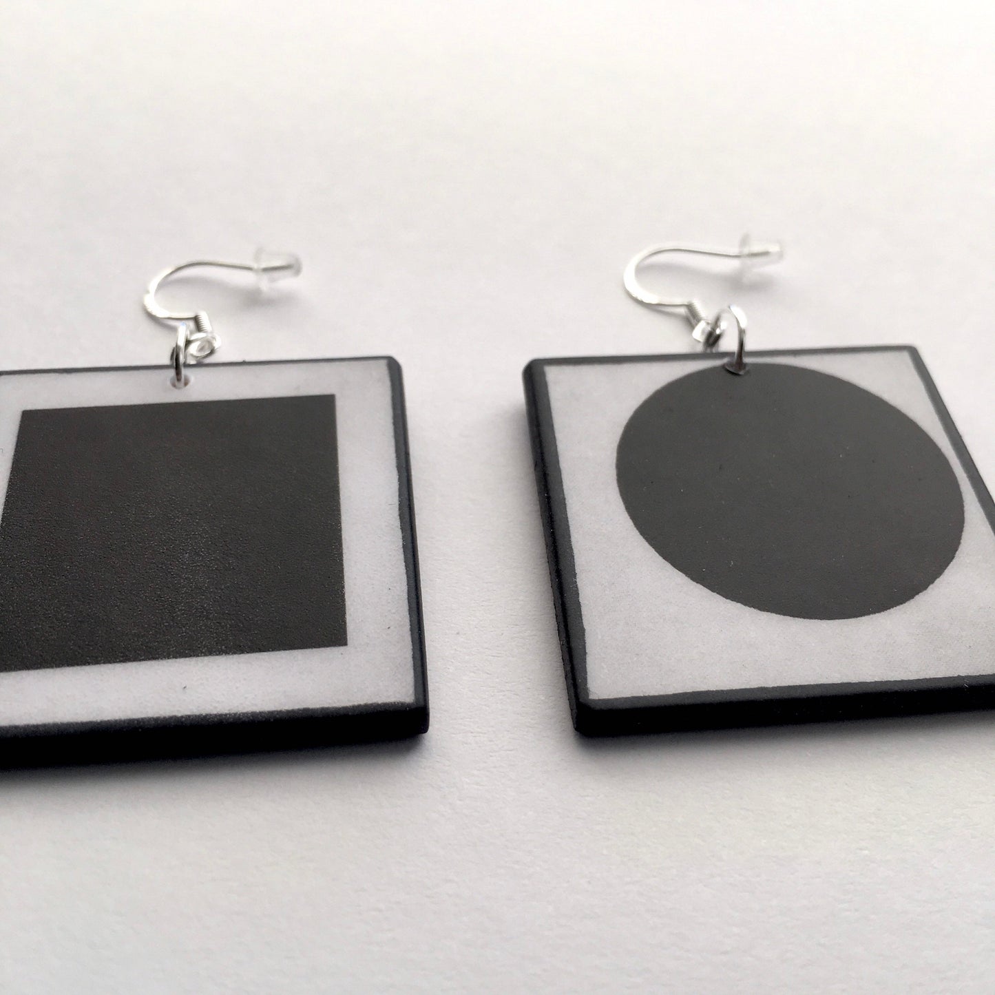Malevich, artsy  earrings, sustainable jewelry gift.