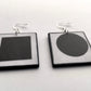 Malevich, artsy  earrings, sustainable jewelry gift.
