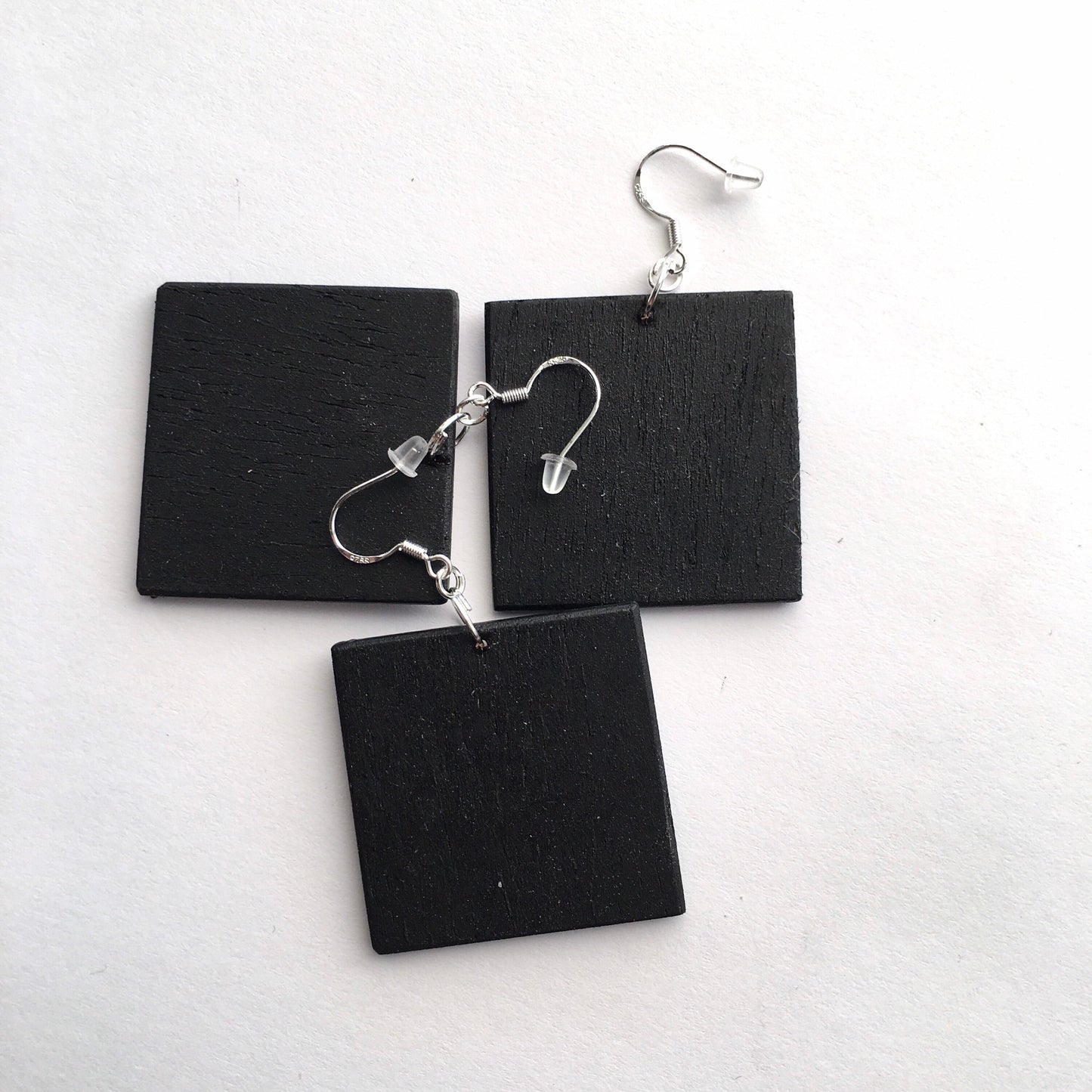 Museum-Inspired Sustainable Earrings Malevich, artsy earrings, sustainable jewelry gift. Obljewellery