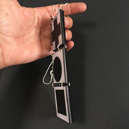 Museum-Inspired Sustainable Necklace Kazimir Malevich, abstract art necklace Obljewellery