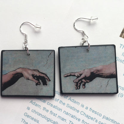 Museum-Inspired Sustainable Earrings Cappella Sistina inspired earrings Obljewellery