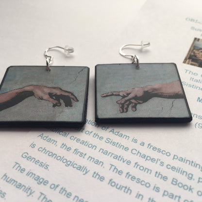 Museum-Inspired Sustainable Earrings Cappella Sistina inspired earrings Obljewellery