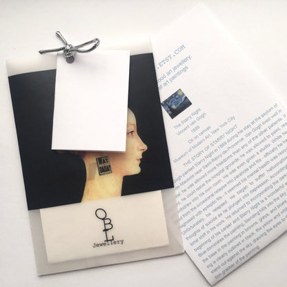 Museum-Inspired Sustainable Earrings Inspired asymmetrical earrings, by Van Gogh Obljewellery
