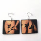 Cranach inspired art earrings. Adam and Eve.
