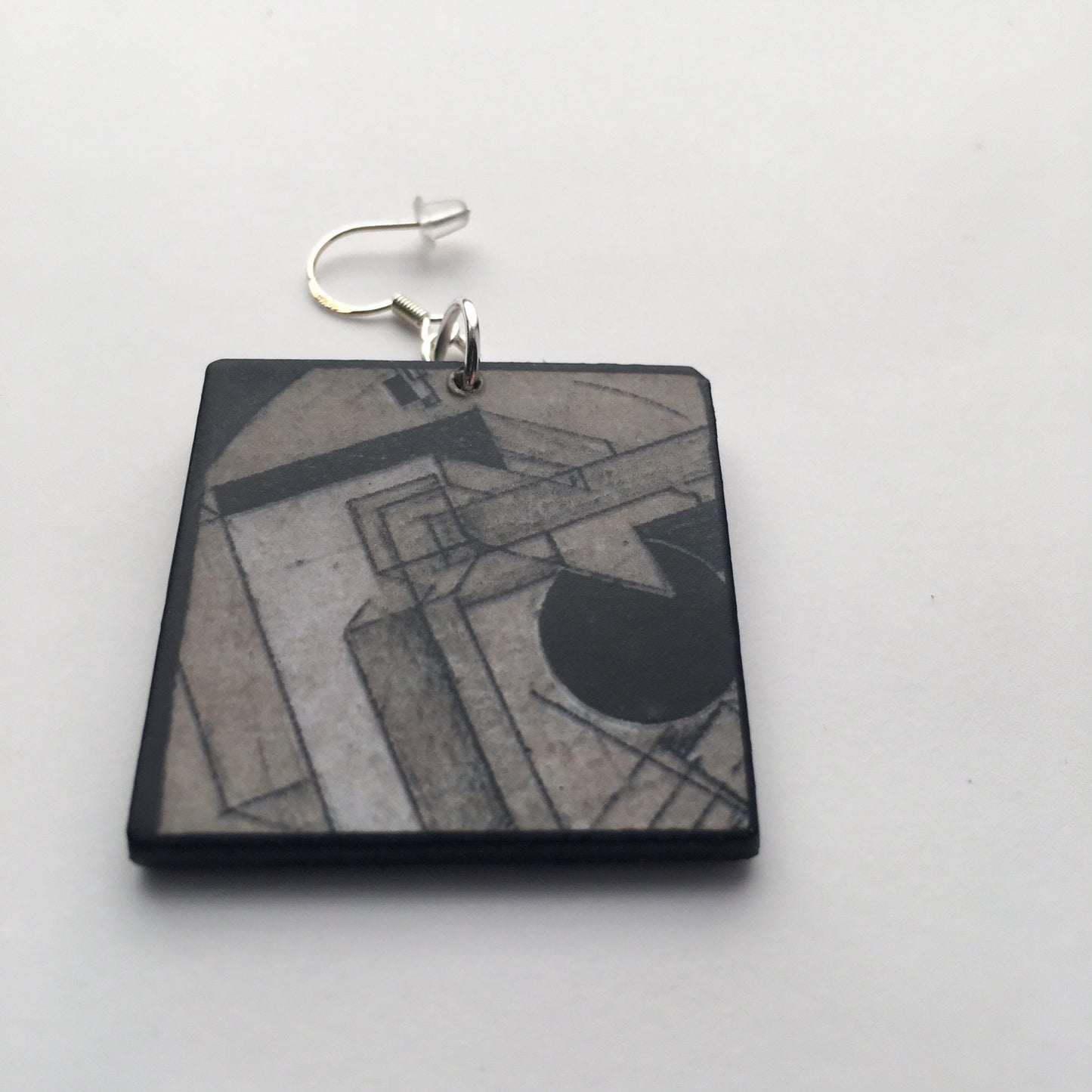 Museum-Inspired Sustainable Earrings El Lissitzky, art inspired earrings Obljewellery
