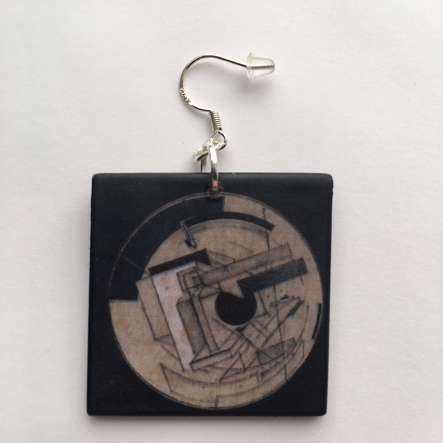 Museum-Inspired Sustainable Earrings El Lissitzky, art inspired earrings Obljewellery