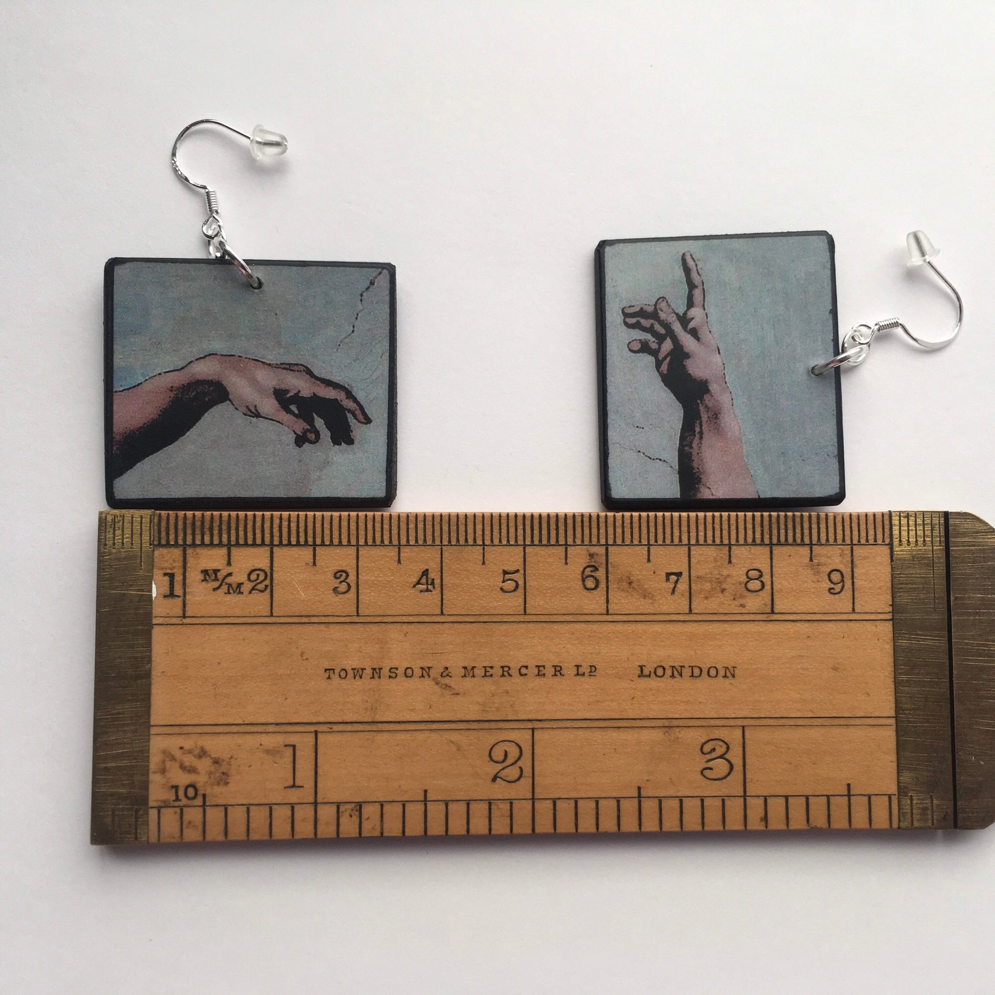 Museum-Inspired Sustainable Earrings Cappella Sistina inspired earrings Obljewellery
