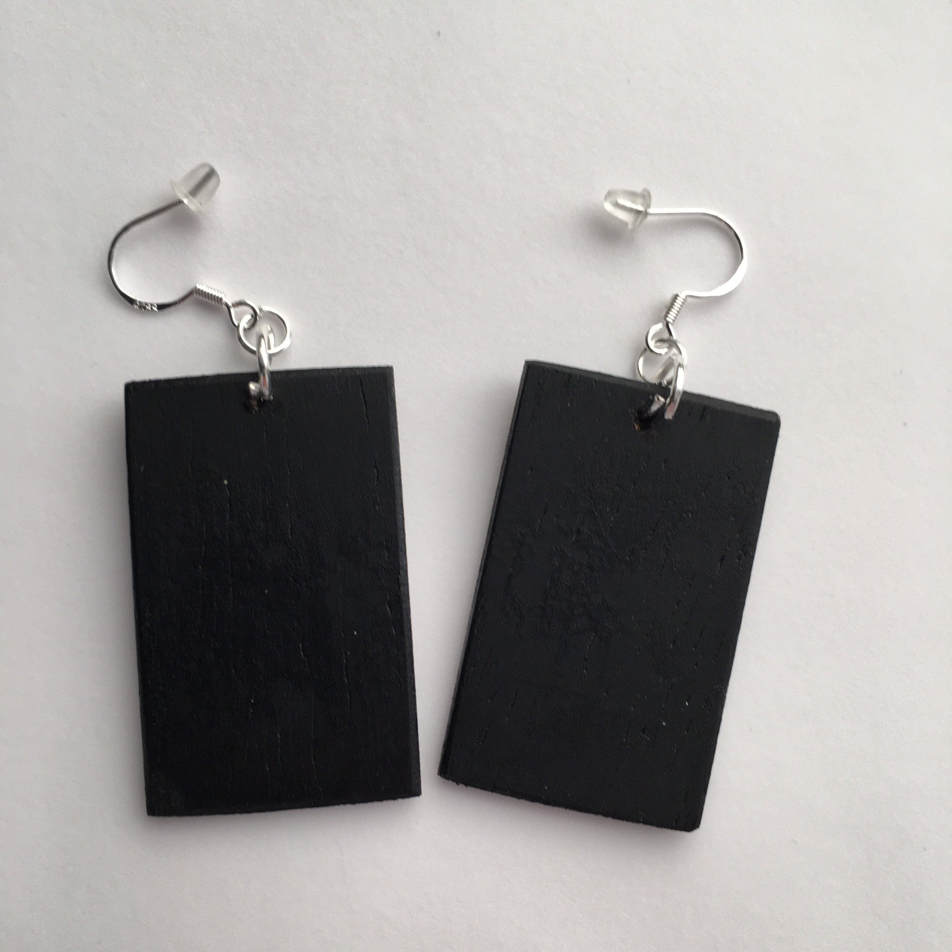 Museum-Inspired Sustainable Earrings Vincent Van Gogh, floral art earrings. Sustainable wood and 925 sterling silver earrings. Alternative engagement earrings gift. Obljewellery