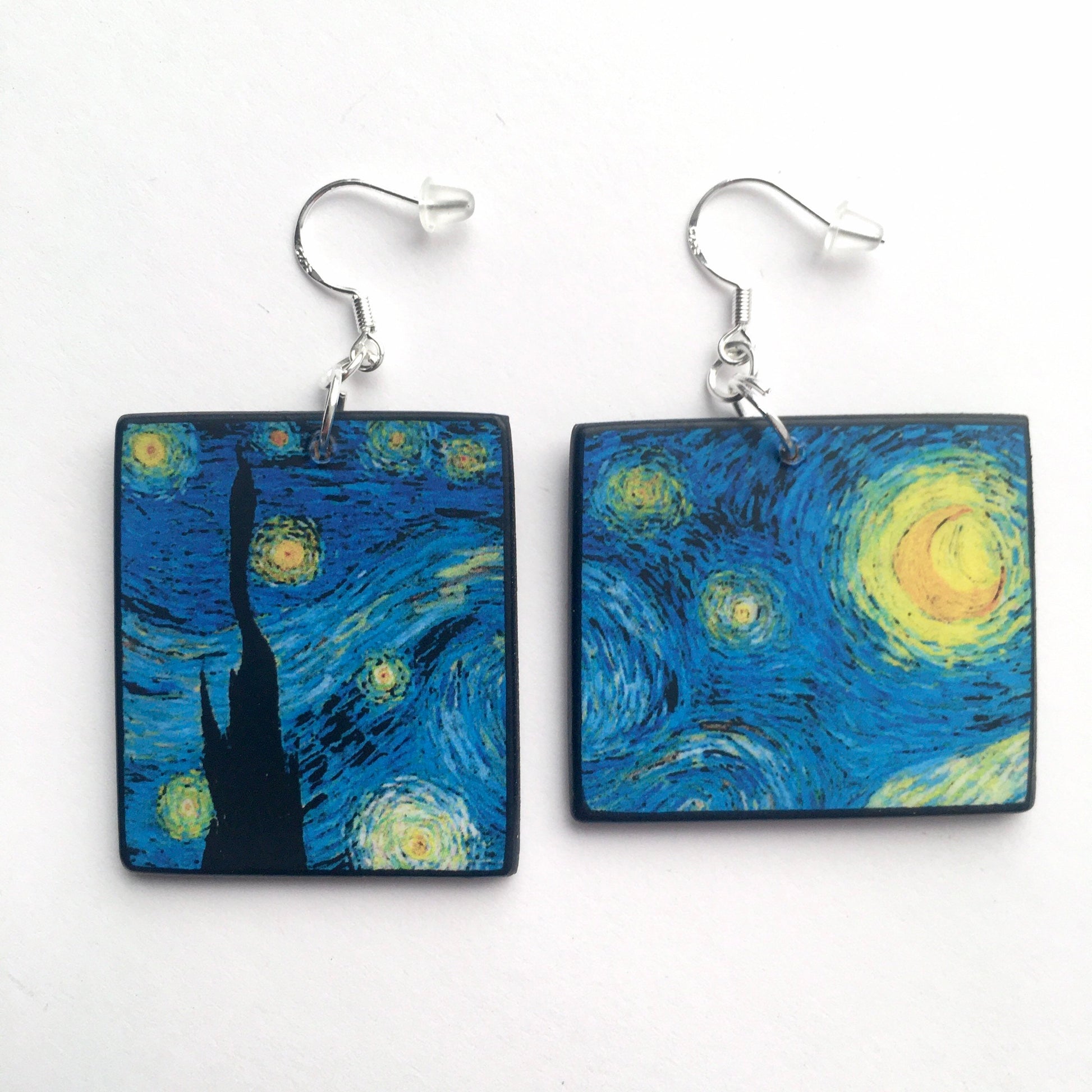 Museum-Inspired Sustainable Earrings Inspired asymmetrical earrings, by Van Gogh Obljewellery
