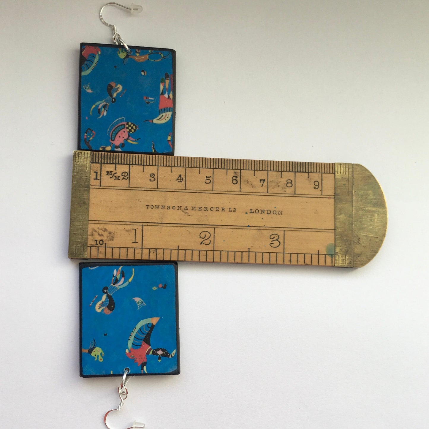 Museum-Inspired Sustainable Earrings Wassily Kandinsky inspired art earrings Obljewellery