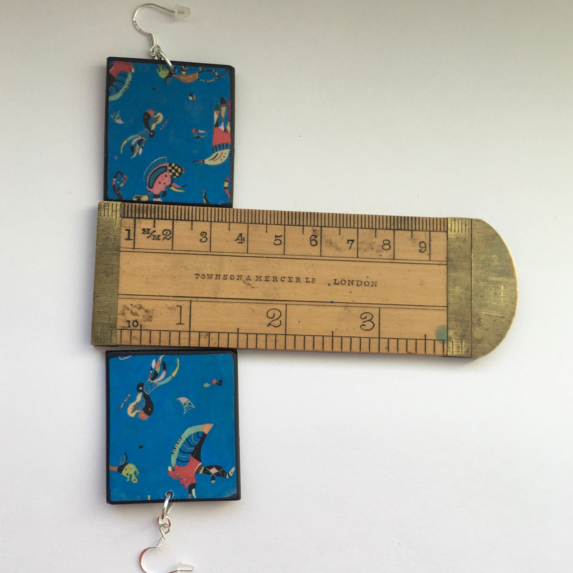 Museum-Inspired Sustainable Earrings Wassily Kandinsky inspired art earrings Obljewellery