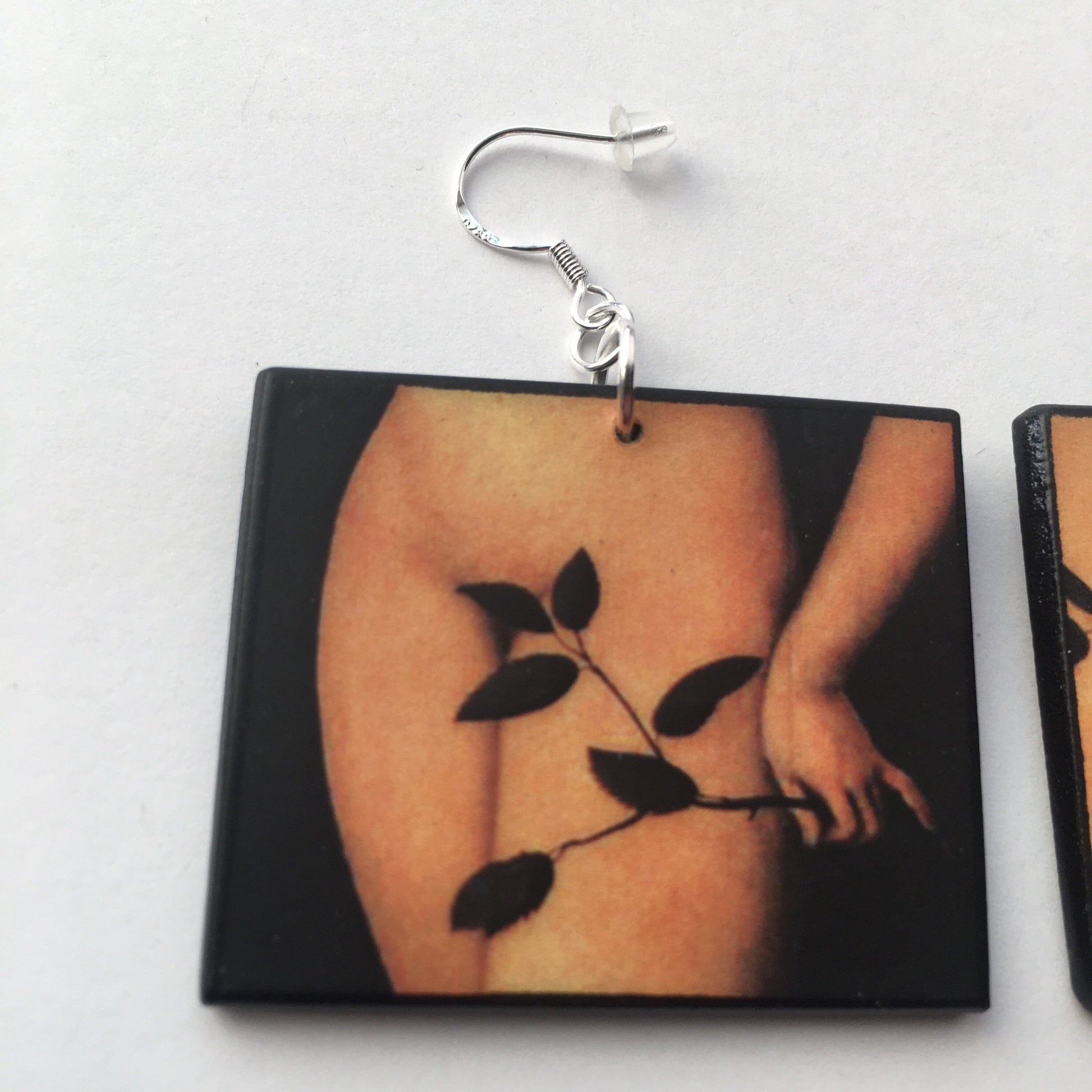 Museum-Inspired Sustainable Earrings Cranach inspired art earrings. Adam and Eve. Obljewellery