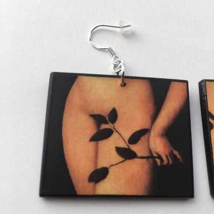 Museum-Inspired Sustainable Earrings Cranach inspired art earrings. Adam and Eve. Obljewellery