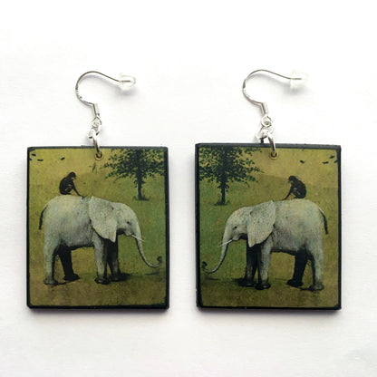 Museum-Inspired Sustainable Earrings Earrings inspired by Hieronymus Bosch Obljewellery