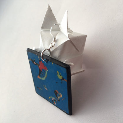 Museum-Inspired Sustainable Earrings Wassily Kandinsky inspired art earrings Obljewellery