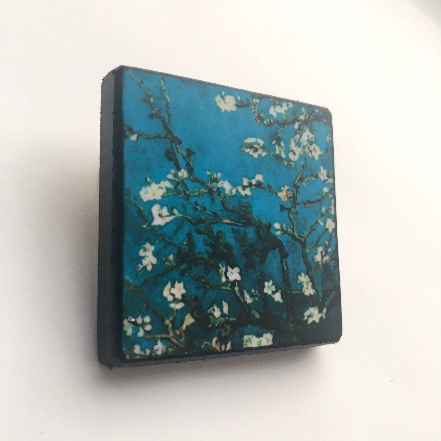 Museum-Inspired Sustainable Brooches Turquoise Art Brooch. Van Gogh Jewellery. Art Gift Obljewellery