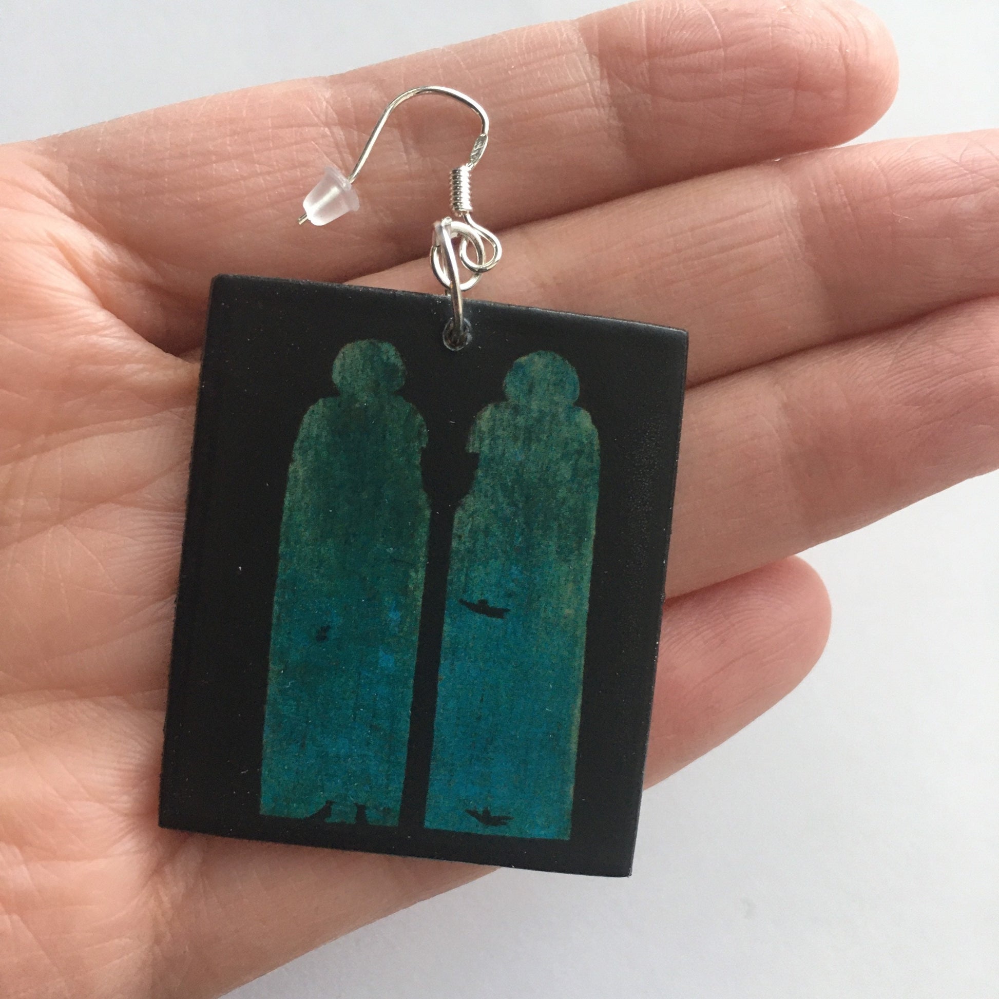 Museum-Inspired Sustainable Earrings Antonello da Messina, art inspired earrings. Obljewellery