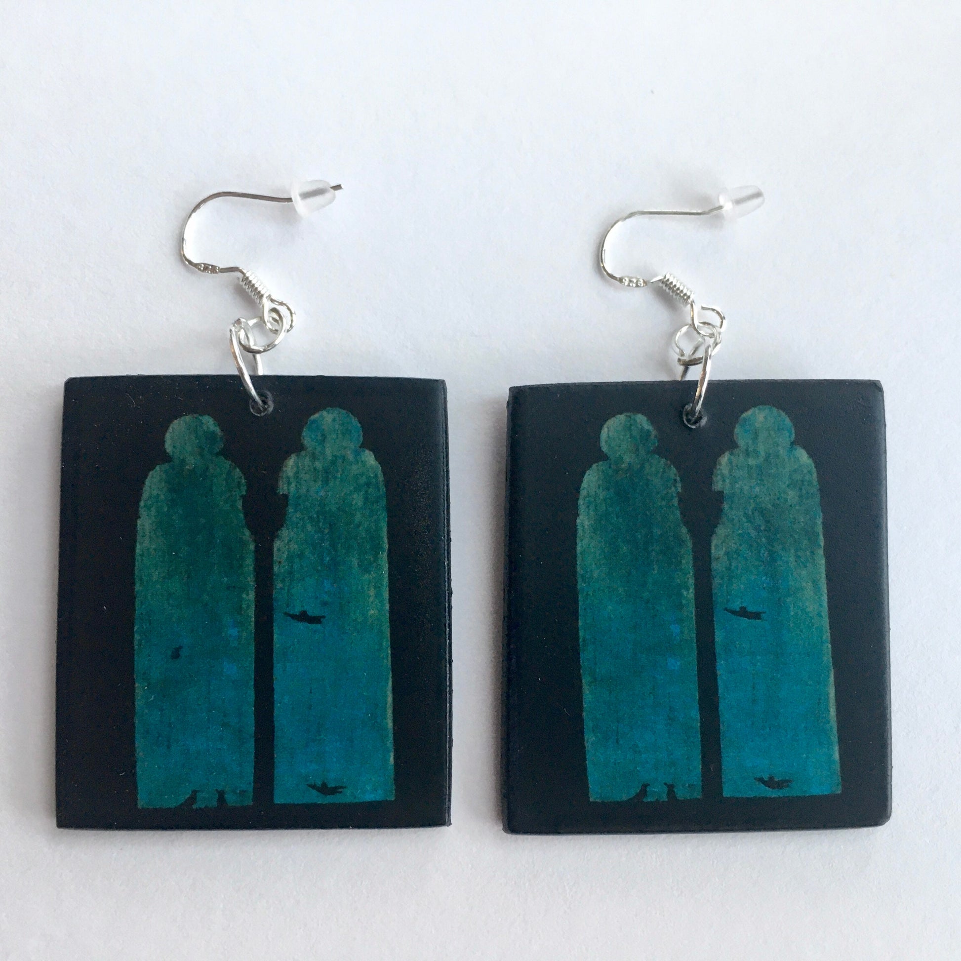 Museum-Inspired Sustainable Earrings Antonello da Messina, art inspired earrings. Obljewellery