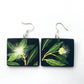 Mary Delany, floral art earrings