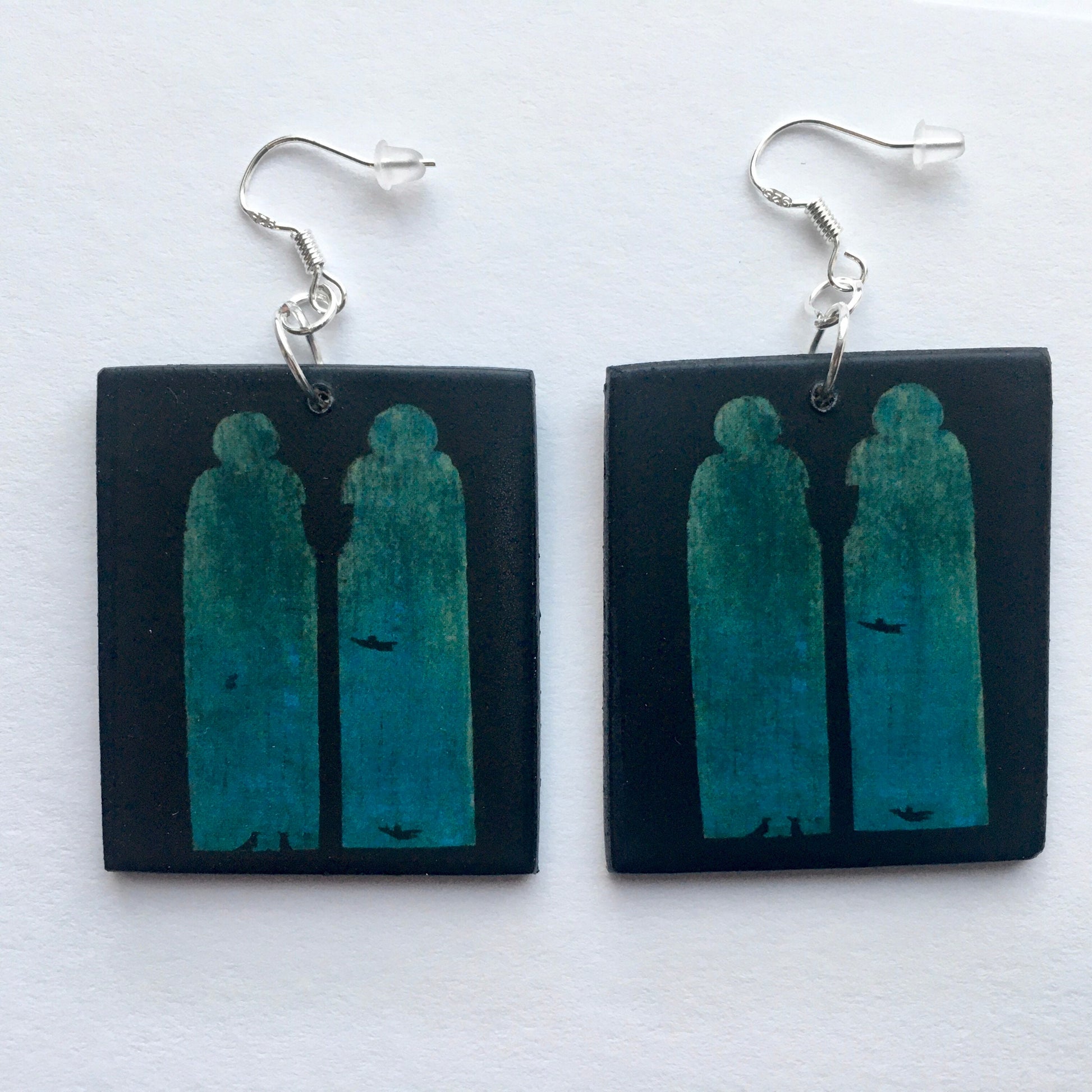 Museum-Inspired Sustainable Earrings Antonello da Messina, art inspired earrings. Obljewellery