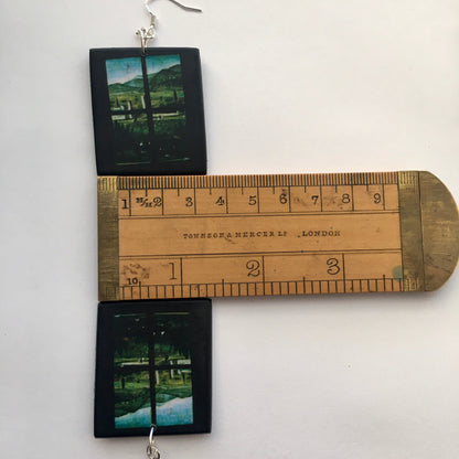 Museum-Inspired Sustainable Earrings Inspired by Antonello da Messina art detail. Obljewellery