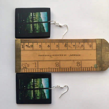Museum-Inspired Sustainable Earrings Inspired by Antonello da Messina art detail. Obljewellery