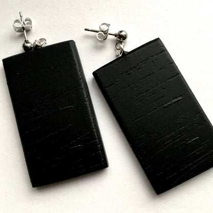 Museum-Inspired Sustainable Earrings Earrings on wood inspired by Ernst Haeckel illustration Obljewellery