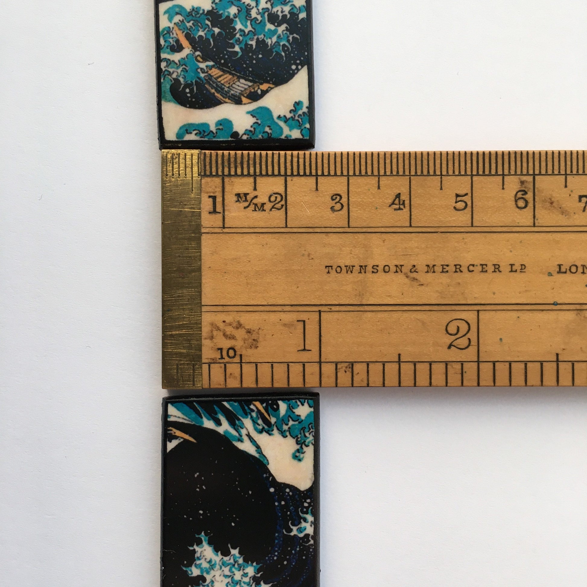 Museum-Inspired Sustainable Earrings Summer earrings, sustainable fashion. Hokusai, The Great Wave, wooden art earrings, summer gift. Obljewellery