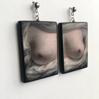 Museum-Inspired Sustainable Earrings Art earrings, painting Beauty Revealed by Sarah Goodridge Obljewellery