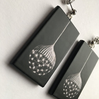 Museum-Inspired Sustainable Earrings Earrings on wood inspired by Ernst Haeckel illustration Obljewellery