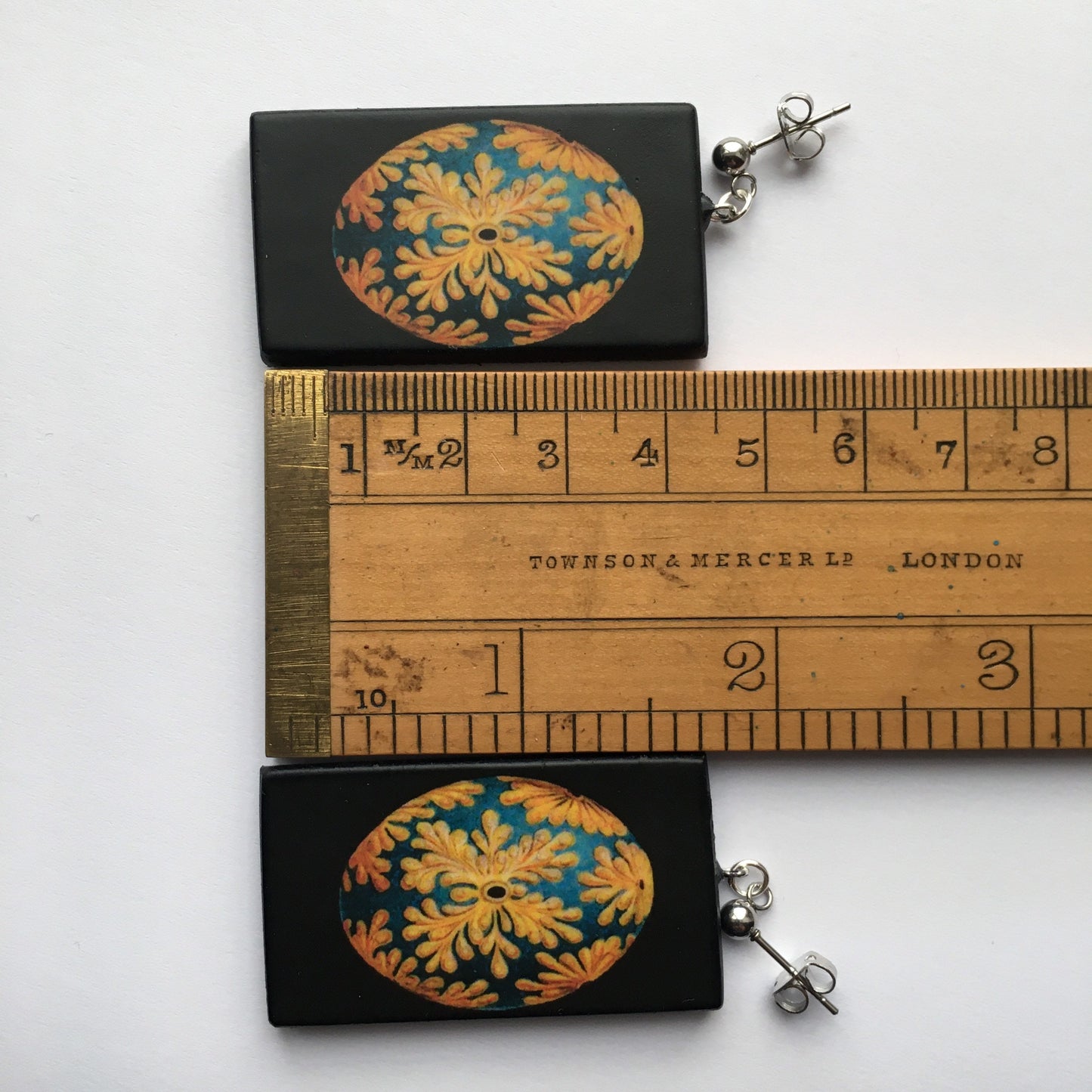 Museum-Inspired Sustainable Earrings Ernst Haeckel, sustainable art earrings Obljewellery