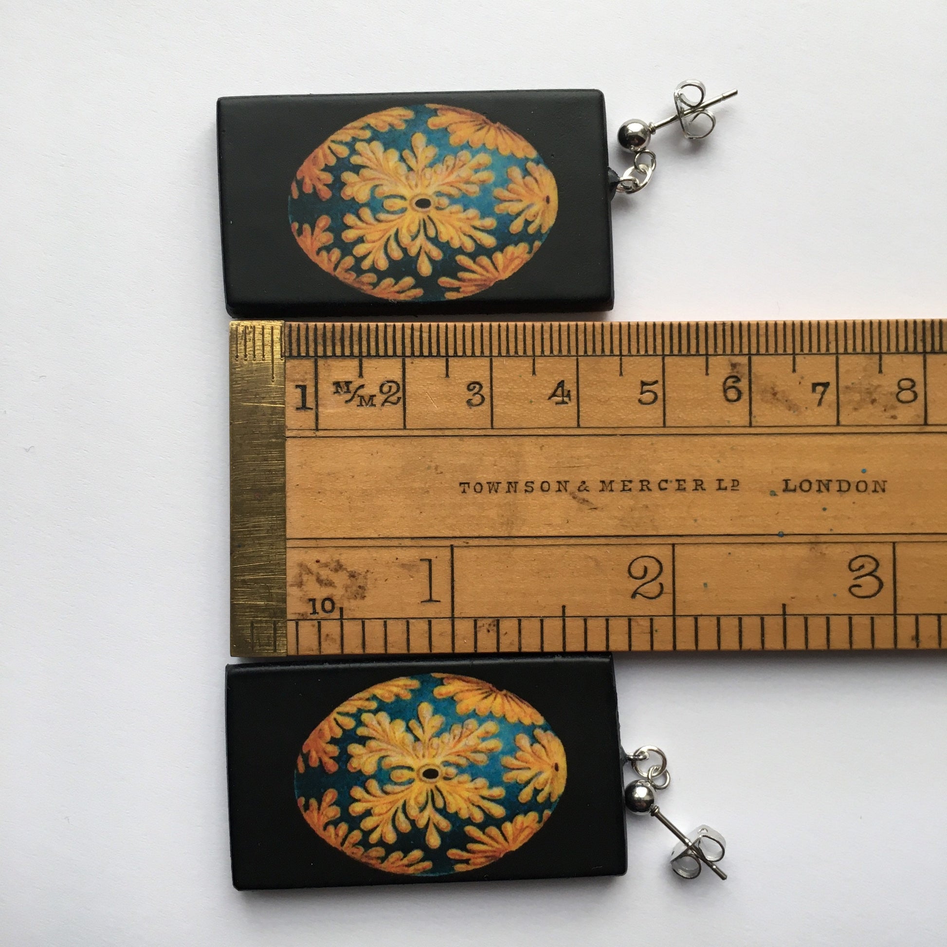 Museum-Inspired Sustainable Earrings Ernst Haeckel, sustainable art earrings Obljewellery