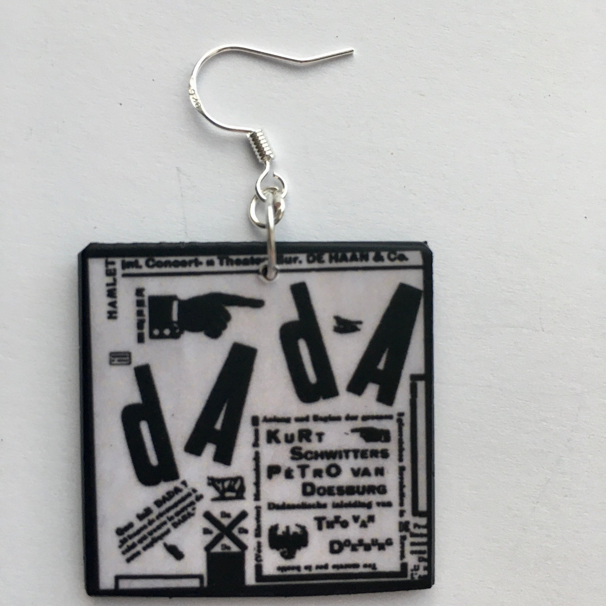 Museum-Inspired Sustainable Earrings Dadaism art earrings. Artsy gift. Obljewellery