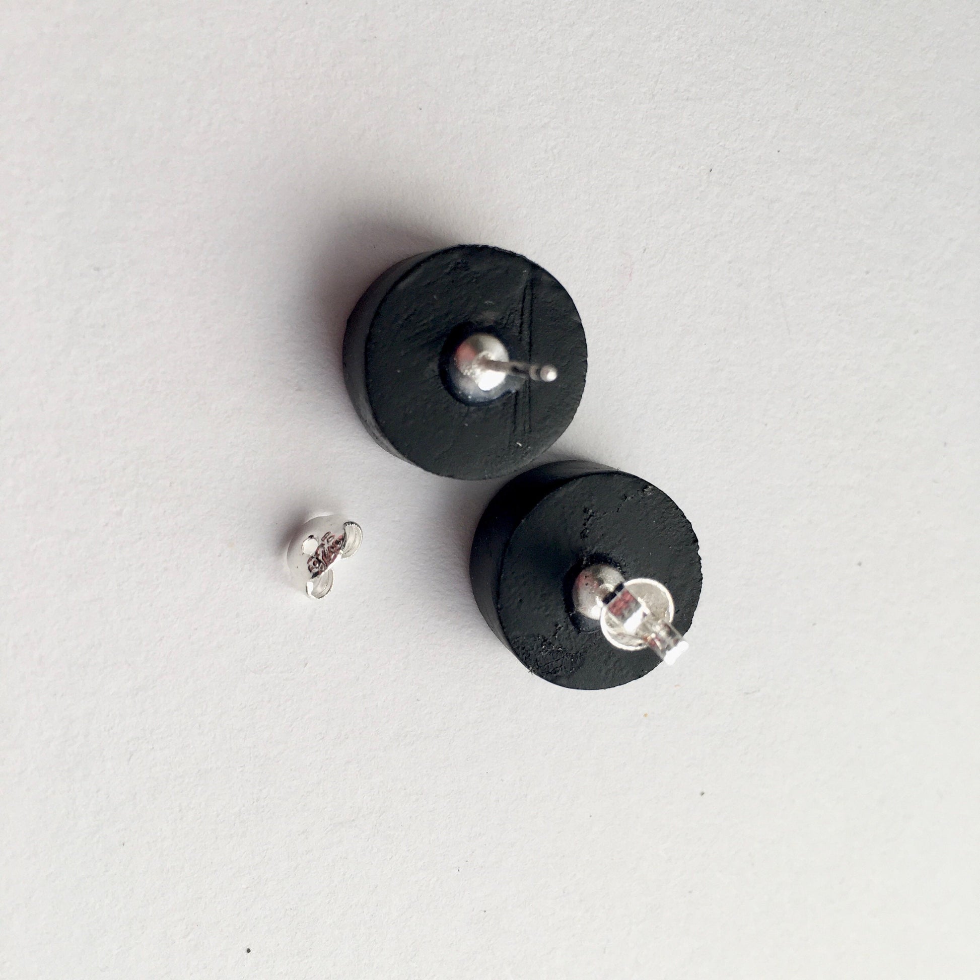 Museum-Inspired Sustainable Earrings Mondrian men’s earrings. Sterling silver and sustainable wood stud earrings. Father’s Day gift. Obljewellery