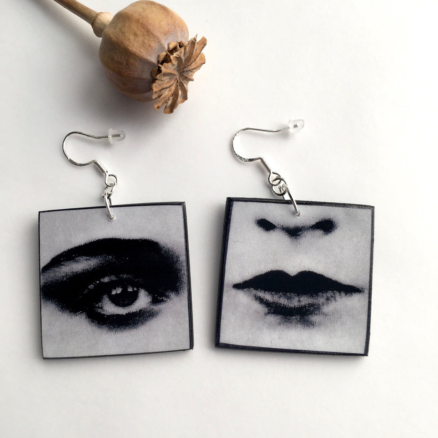 Museum-Inspired Sustainable Earrings Pop art earrings inspired by ArtandShadow Obljewellery